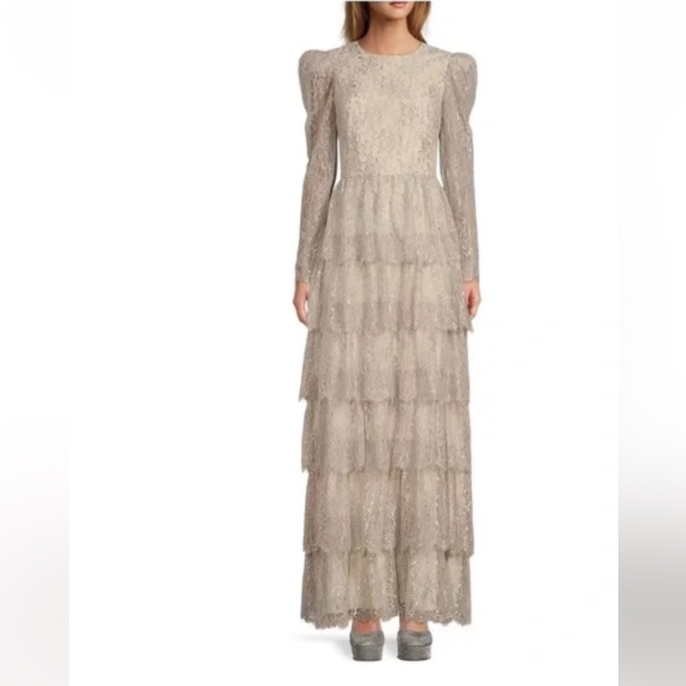 Antonio Melani On The Fifth Clara Metallic Lace Tiered Dress